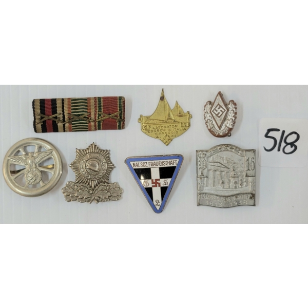 LOT OF 7 - MISC WWII GERMAN INSIGNIA
