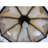 Image 5 : 8 PANEL WROUGHT IRON SLAG GLASS CHANDELIER