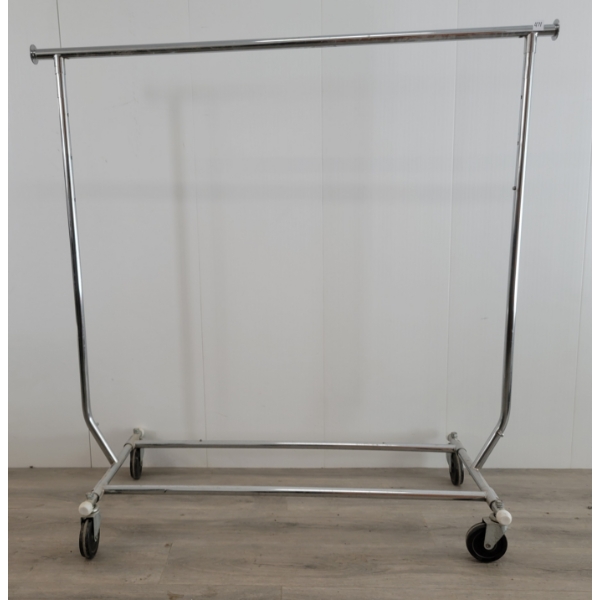 ROLLING CLOTHES RACK W/ EXTENDABLE ENDS