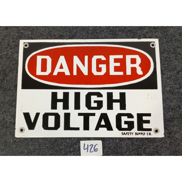 DANGER HIGH VOLTAGE SSP SIGN