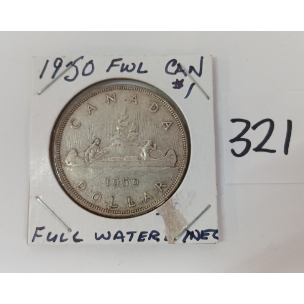 1950 CDN $1 SILVER COIN - FWL