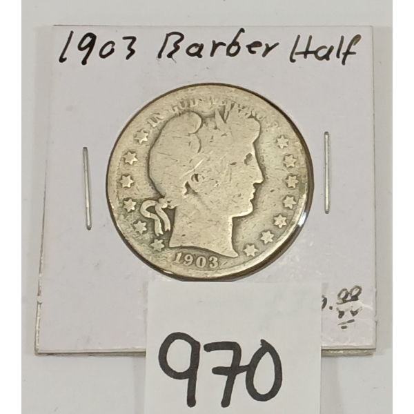 1903 U.S. SILVER BARBER HALF DOLLAR