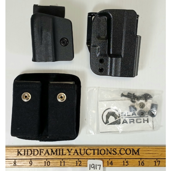 LOT OF 15 - BLACKARCH SCREWS & BOLTS, DOUBLE STACK MAG POUCH & HOLSTERS