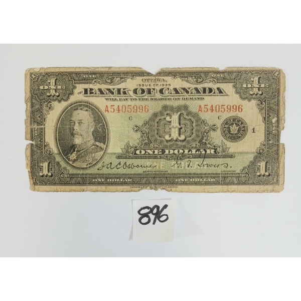 1935 CDN $1 BANKNOTE