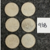 Image 1 : LOT OF 6 - 1968 CDN 25 CENT SILVER COINS