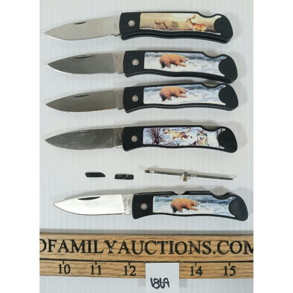 LOT OF 5 - FOLDING KNIVES