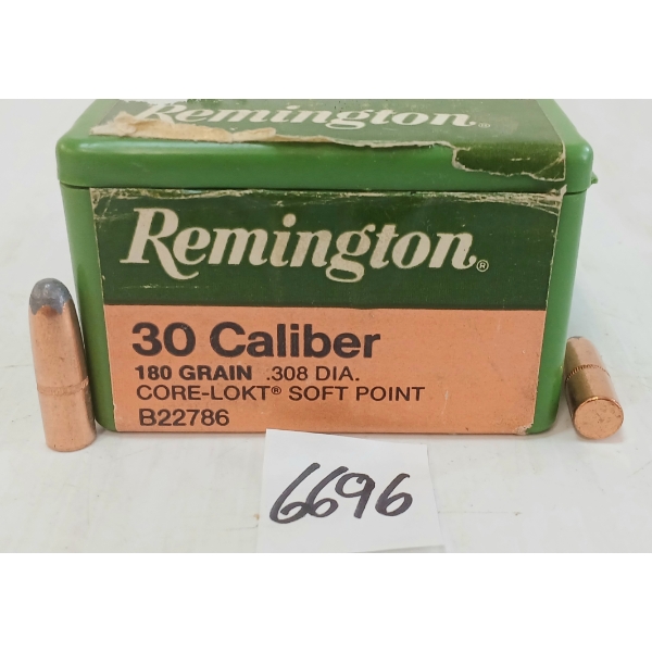 BULLETS: APPROX 100X REMINGTON .30CAL - 180GR