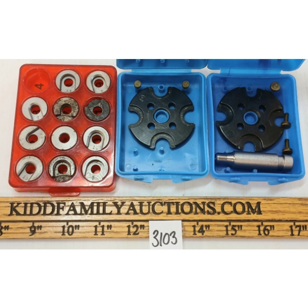 LOT OF 3 - LEE SHELL HOLDERS & DILLON PRECISION CALLIBER CONVERSION KITS