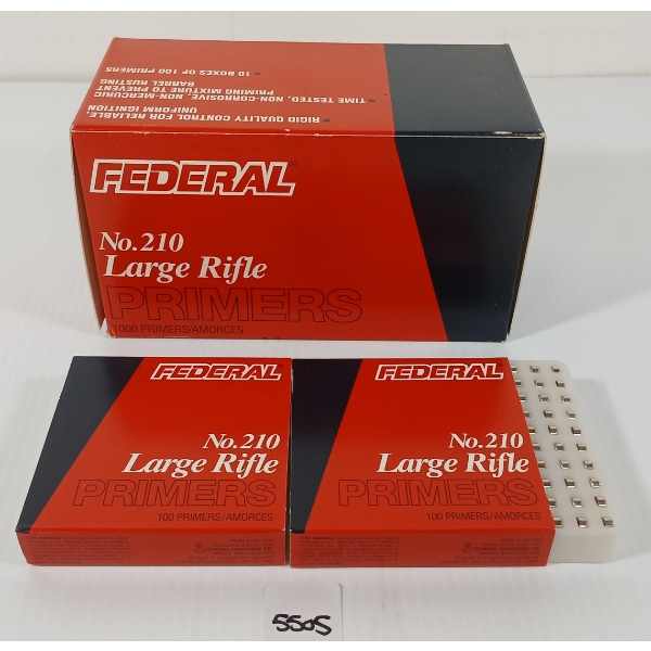 PRIMERS: APPROX 1000X FEDERAL NO. 210 LARGE RIFLE PRIMERS