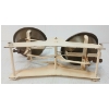 Image 6 : LOT OF 2 - CAST COUNTERTOP SCALE W/ BRASS PANS & QTY OF WEIGHTS