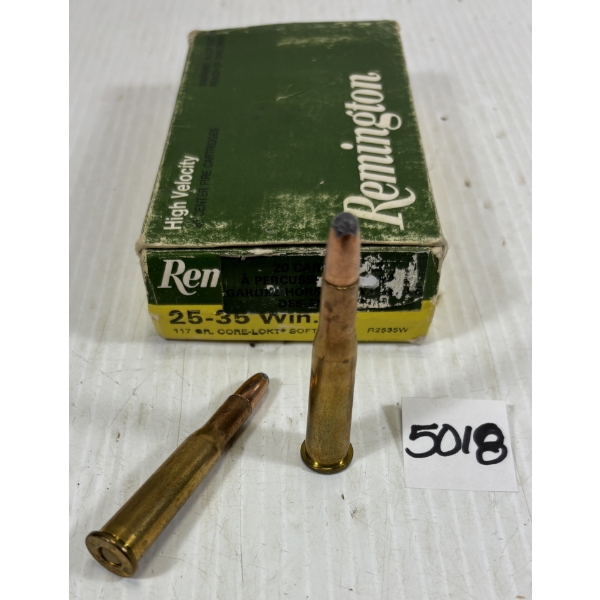 AMMO: 20 X REMINGTON .25-35 CAL - 117 GR