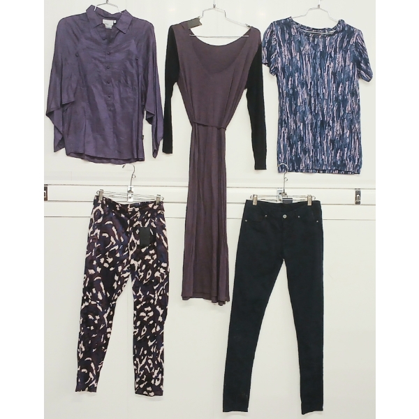 LOT OF 5 - WOMEN'S MINIMUM & WESC DRESS, SHIRT, BLOUSE & PANTS - FT LEDNA, SARAI, ENVY, ETC