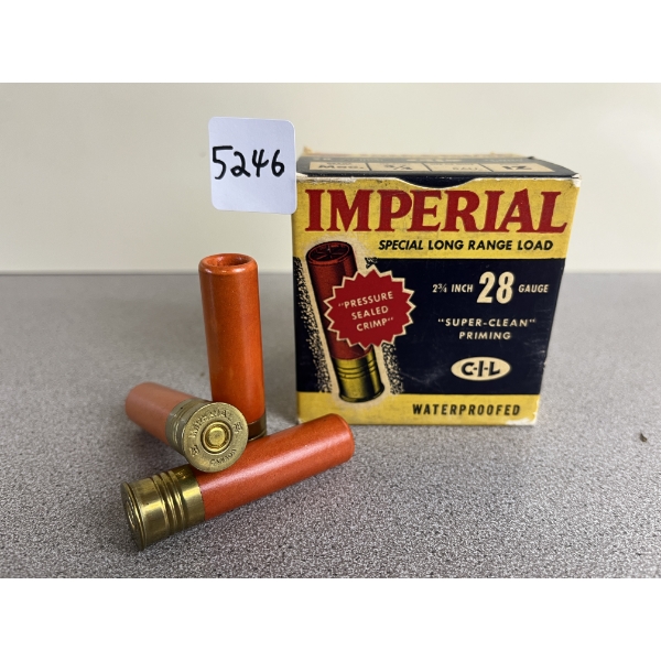 COLLECTABLE AMMO: 5X IMPERIAL 28GA 2-3/4IN -3/4 OZ BALL 