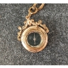 Image 3 : POCKET COMPASS ON GOLD TONED POCKET WATCH FOB