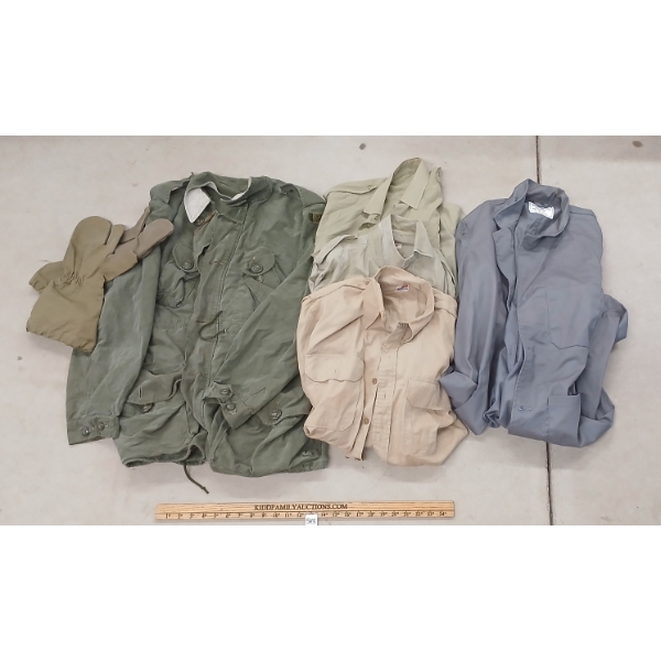 LOT OF 6 - CDN FIELD SHIRTS, JACKETS & GLOVES