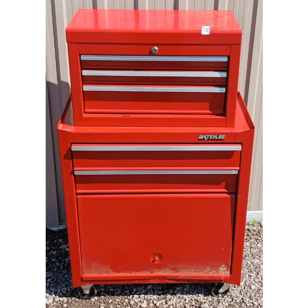 LOT OF 2 - TOOL BOX W/ ROLLING TOOL CHEST