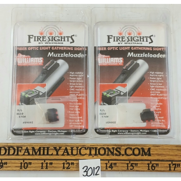 LOT OF 2 - FIRE SIGHTS FIBER OPTIC LIGHT GATHERING SIGHTS