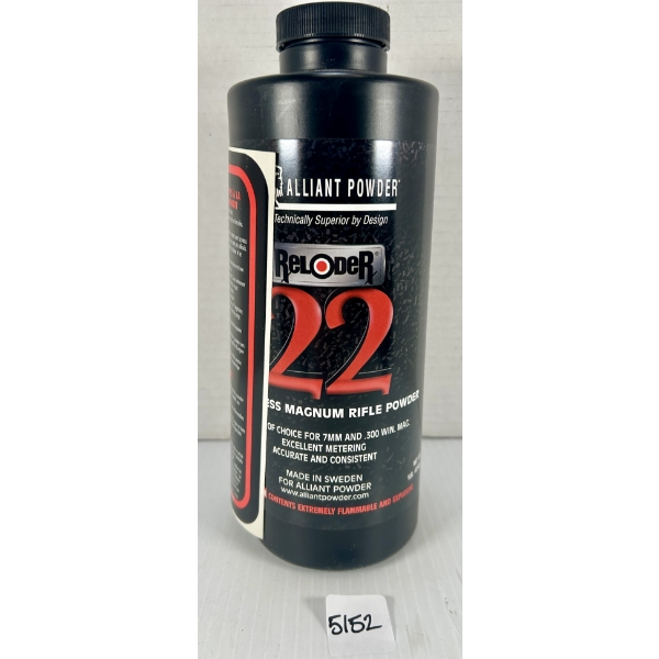 POWDER: 1LB ALLIANT RELOADER 22 - SEALED 