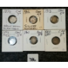 Image 1 : LOT OF 6 - 1870-1913 CDN 5 CENT COINS