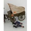 Image 6 : LOT OF 2 - BRITAINS LTD. LEAD HORSES & WAGONS - INCL CANNON