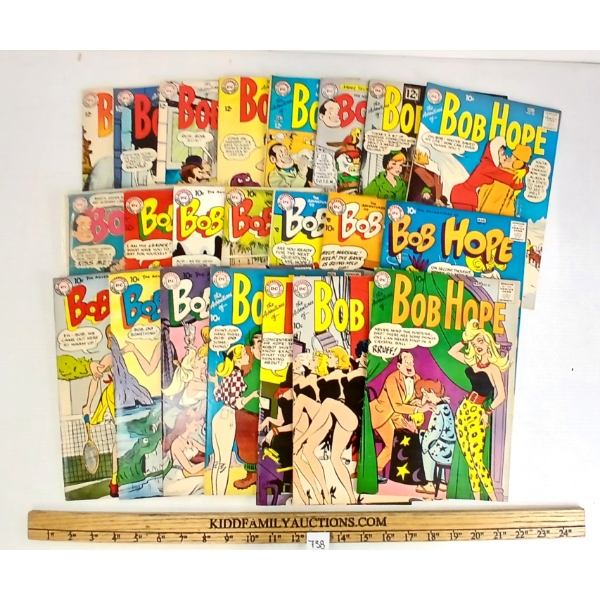 LOT OF 22 - 10 & 12 CENT DC BOB HOPE COMIC BOOKS