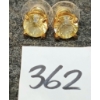 Image 4 : PAIR OF SWAROVSKI YELLOW CRYSTAL STUD EARRINGS 
