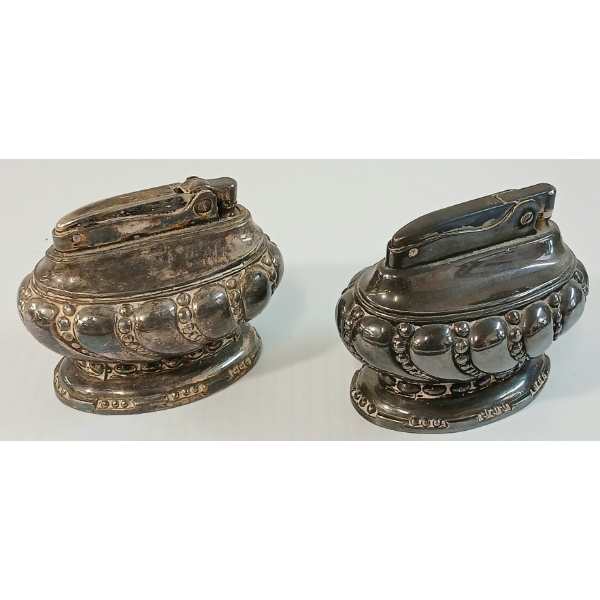 LOT OF 2 - RONSON CROWN ART DECO TABLE LIGHTERS - MID 20TH CENTURY