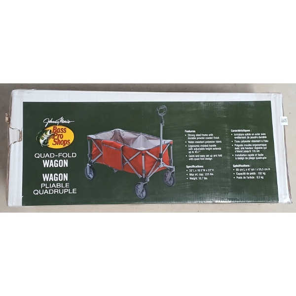 BASS PRO SHOPS QUAD-FOLD WAGON - AS NEW IN BOX
