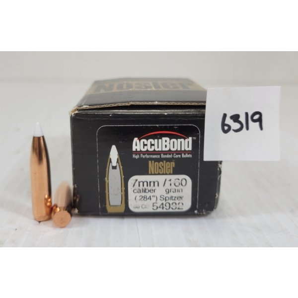 BULLETS: 50X NOSLER ACCUBOND 7MM - 160GR - SPITZER