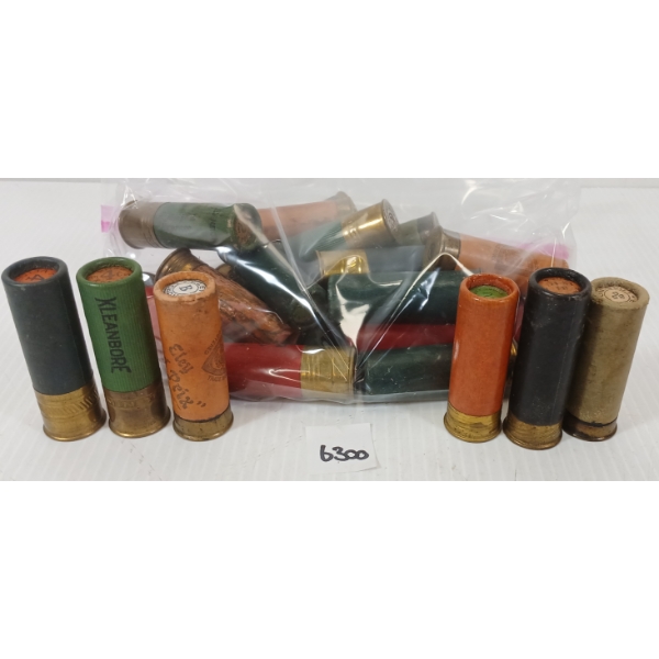 AMMO: 25X MIXED 10GA - 2 1/2 & 2 3/4IN - #2, 4, 6 BB SHOT - INCL PAPER LABELS