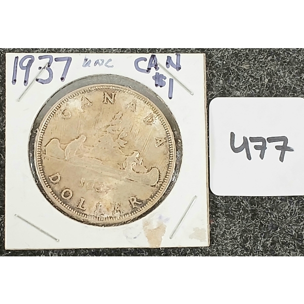 1937 CDN SILVER DOLLAR - VOYAGEUR