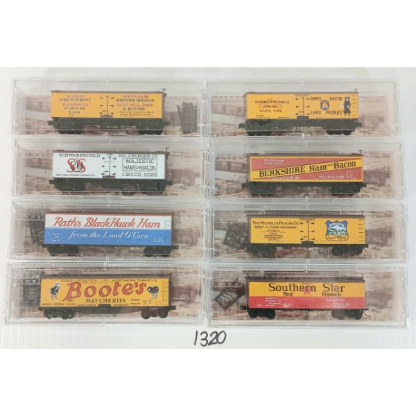 LOT OF 8 - MICRO TRAINS - RATH'S BLACKHAWK HAM, MILLER & HART, SOUTHERN STAR, ETC
