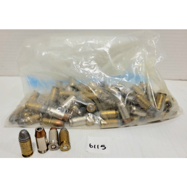 AMMO / BRASS: APPROX 75X LIVE & 20X BRASS .45 ACP MIXED