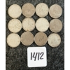 Image 1 : LOT OF 12 - 1952-1968 CDN 10 CENT COINS