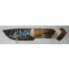 Image 3 : OBSIDIAN KNIFE W/ ANTLER HANDLE & STAND