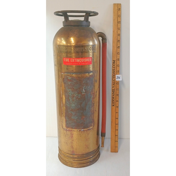 SAFETY SUPPLY CO. BRASS FIRE EXTINGUISHER