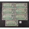 Image 1 : LOT OF 7 - 1967 CDN $1 BANKNOTES