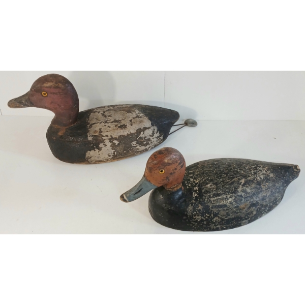 LOT OF 2 - RED HEADED DECOY DUCKS