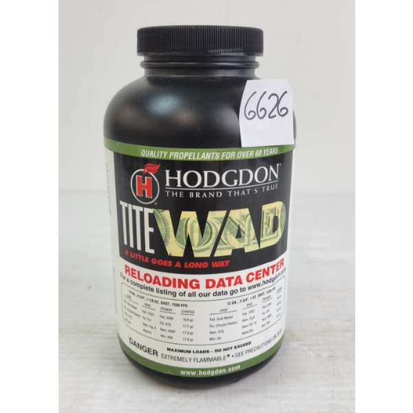 POWDER: APPROX 1LBS HODGDON TITE WAD POWDER