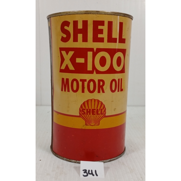 SHELL X--100 MOTOR OIL QT CAN