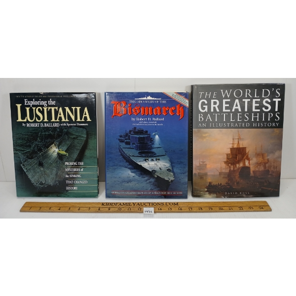 LOT OF 3 - MISC PUBLICATIONS - INCL "EXPLORING THE LUSITANIA" & "THE WORLD'S GREATEST BATTLESHIPS"