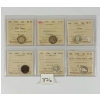 LOT OF 6 - CDN 10 CENT PCS - INCL 1901 & 1940 - ICCS GRADED