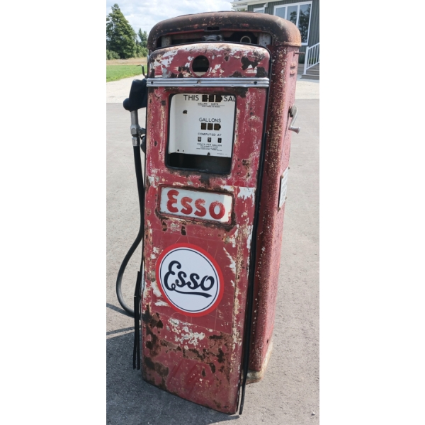 LOT OF 2 - GILBARCO FUEL PUMP & ESSO FRONT PANEL