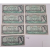Image 1 : LOT OF 7 - CDN 1954 $1 BANKNOTES
