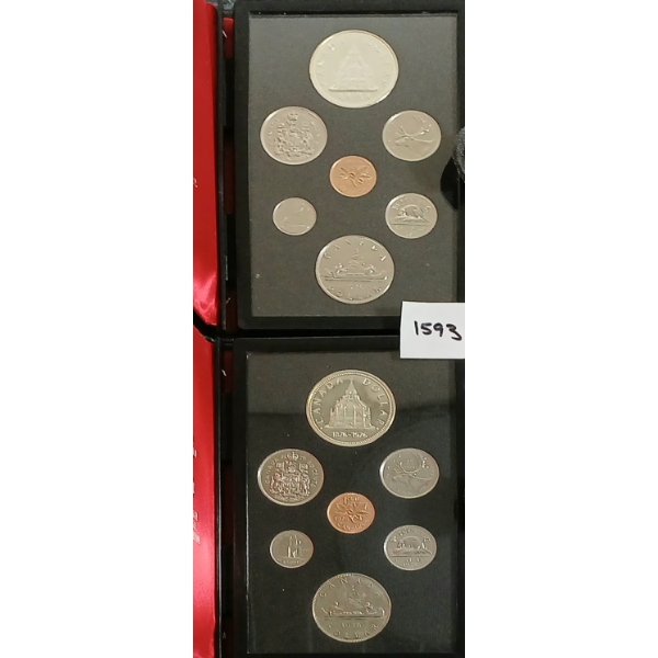 LOT OF 2 - 1976 RCM UNCIRCULATED DOUBLE DOLLAR PROOF SETS 