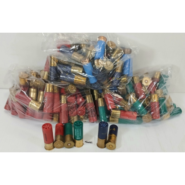AMMO: APPROX 150X MIXED 12GA - 2 1/2 & 2 3/4IN - #4 & BB SHOT