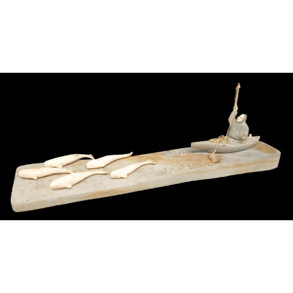 WHALE HUNTING - SIGNED - STONE & BONE