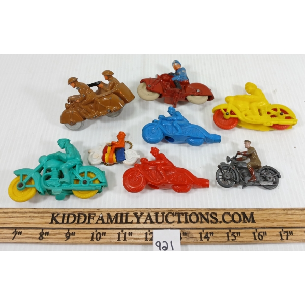 LOT OF 8 - MOTORBIKES & SIDECARS - INCL AUBURN