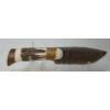 Image 4 : OBSIDIAN KNIFE W/ ANTLER HANDLE & STAND