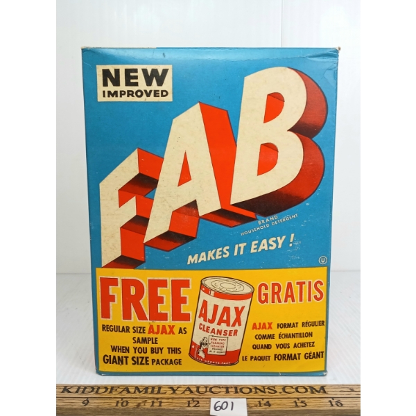 FAB BRAND HOUSEHOLD DETERGENT 2LB 5OZ BOX W/ CONTENTS